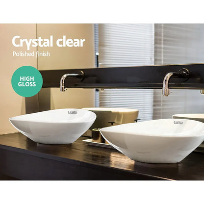 Cefito Bathroom Basin Ceramic Vanity Sink Hand Wash Bowl 41x34cm - Image 5