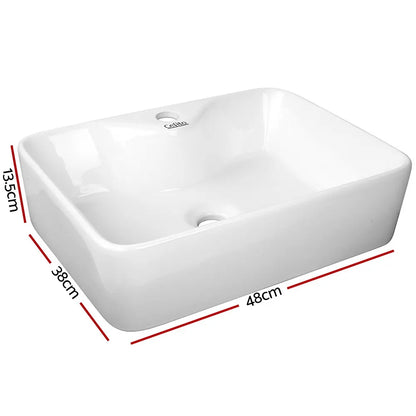 Cefito Bathroom Basin Ceramic Vanity Sink Hand Wash Bowl 48x38cm - Image 2