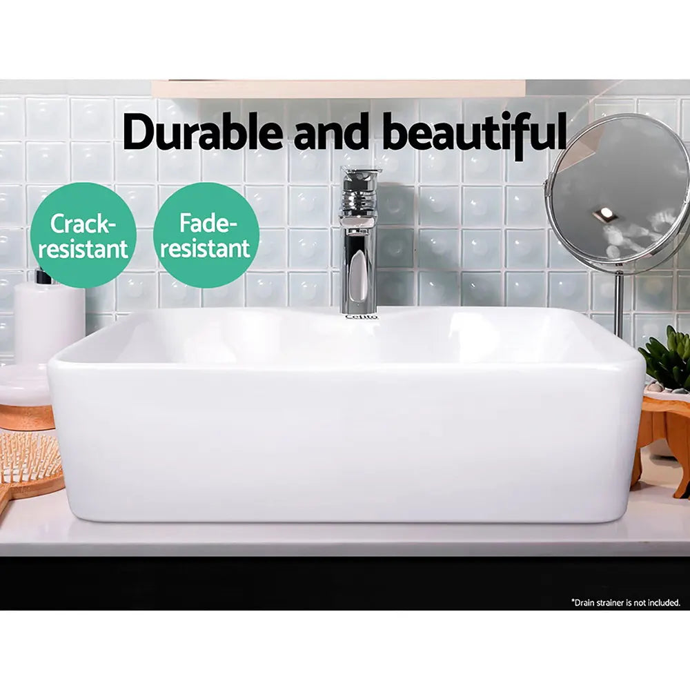 Cefito Bathroom Basin Ceramic Vanity Sink Hand Wash Bowl 48x38cm - Image 3