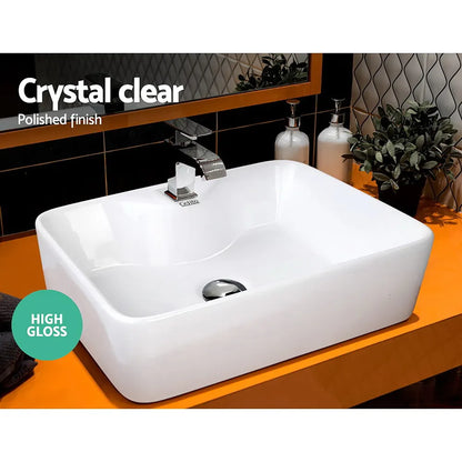 Cefito Bathroom Basin Ceramic Vanity Sink Hand Wash Bowl 48x38cm - Image 5