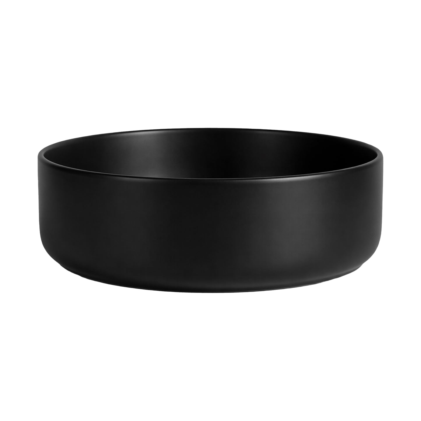 Cefito Bathroom Basin Ceramic Vanity Sink Vessel Bowl Wash Matte Black Round Countertop - Image 4