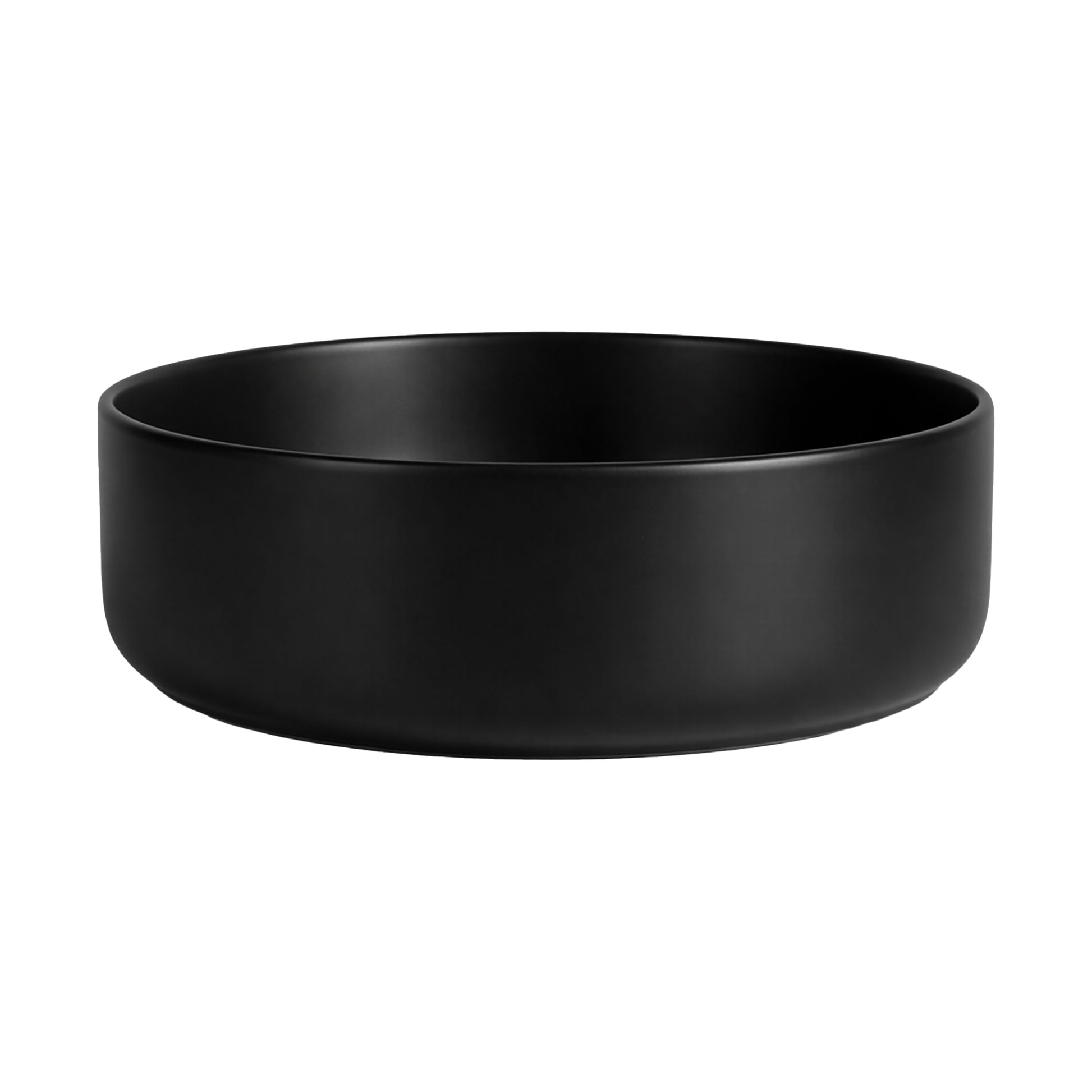 Cefito Bathroom Basin Ceramic Vanity Sink Vessel Bowl Wash Matte Black Round Countertop - Image 4