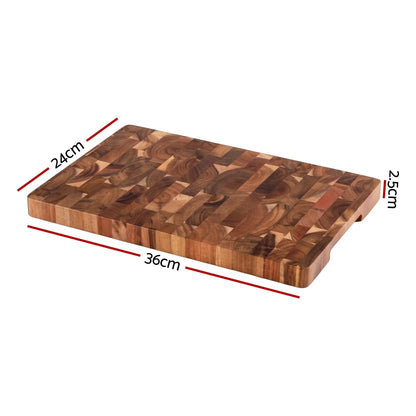 5-Star Chef Acacia Wooden Cutting Board End Grain Chopping Board - Image 2