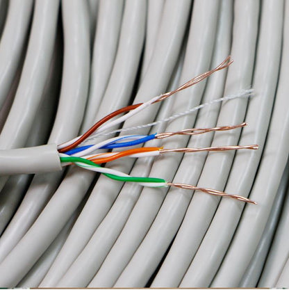 8Ware Cat5E 100m Solid Copper Cable Roll on Box with Dispenser 24AWG 10/100 8-core Oxygen-free Copper 4 Pairs Unshielded White
