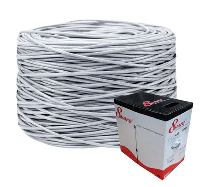 8ware CAT6 UTP Cable 305m Roll - Grey White Full 0.55mm Copper UTP stranded Ethernet LAN Network...