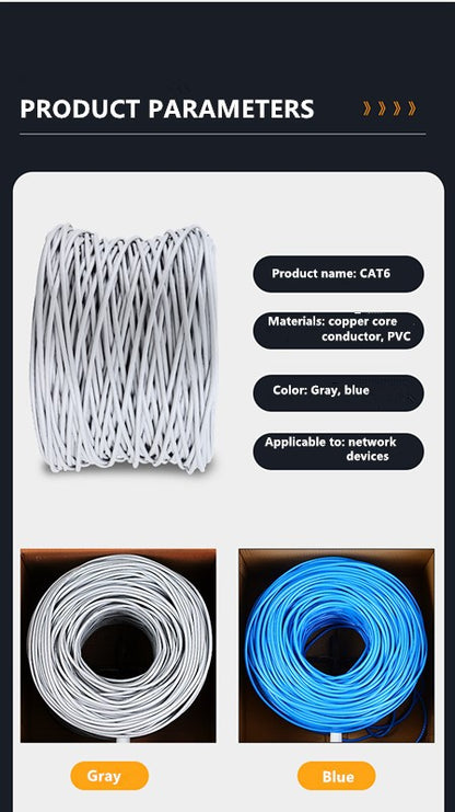 8ware CAT6 UTP Cable 305m Roll - Grey White Full 0.55mm Copper UTP stranded Ethernet LAN Network... - Image 2