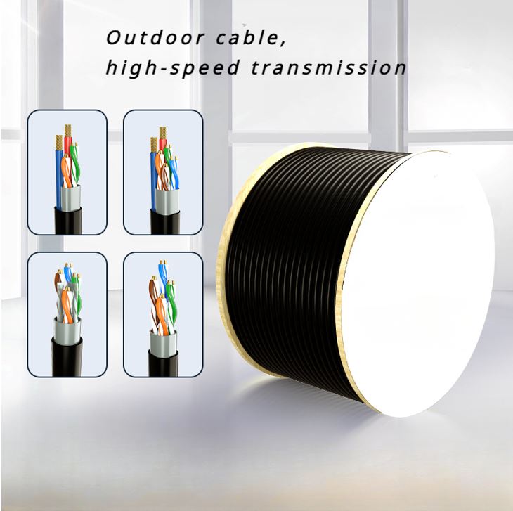 8Ware 350m CAT6A Ethernet Outdoor Underground Shielded External LAN Cable Roll on Rell Box Black... - Image 3