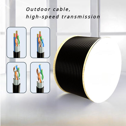 8Ware 350m CAT6A Ethernet Outdoor Underground Shielded External LAN Cable Roll on Rell Box Black... - Image 3