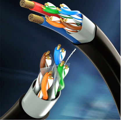 8Ware 350m CAT6A Ethernet Outdoor Underground Shielded External LAN Cable Roll on Rell Box Black... - Image 4