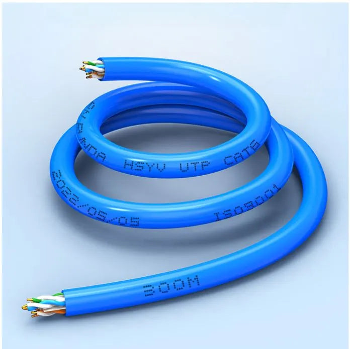 8Ware 350m CAT6A Ethernet 24AWG 30V LAN Stranded Core Cable Roll Bare Copper Twisted Core PVC Jac... - Image 2