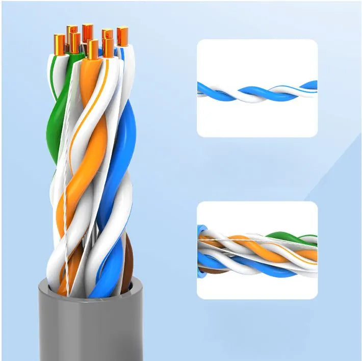 8Ware 350m CAT6A Ethernet 24AWG 30V LAN Stranded Core Cable Roll Bare Copper Twisted Core PVC Jac... - Image 3