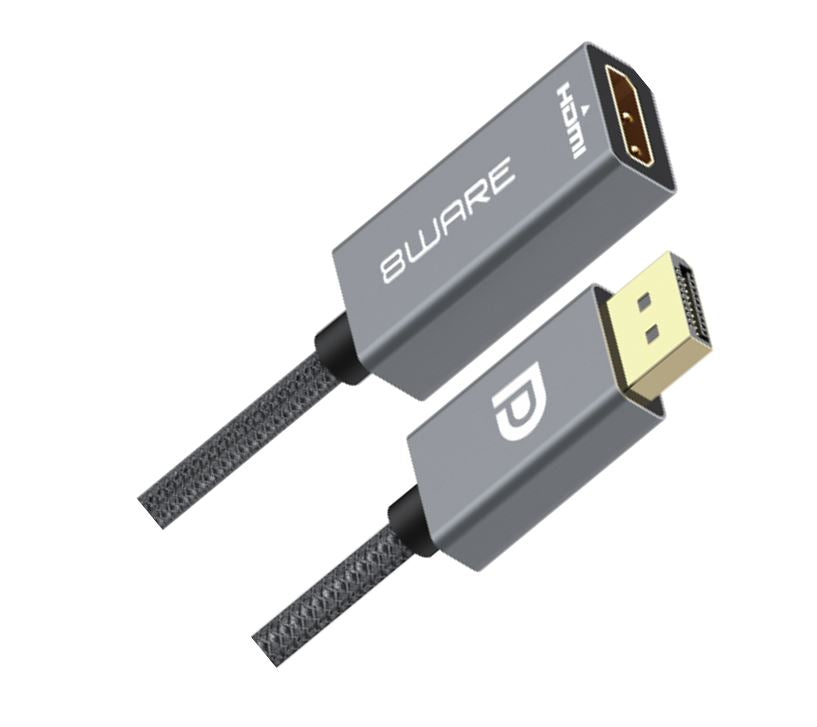 8ware DisplayPort DP to HDMI Adapter Converter Cable 15cm - Male to Female 1080P Gold-Plated for...