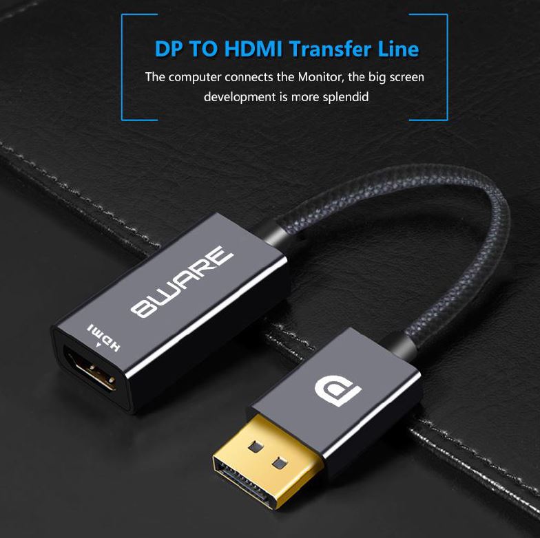 8ware DisplayPort DP to HDMI Adapter Converter Cable 15cm - Male to Female 1080P Gold-Plated for... - Image 4