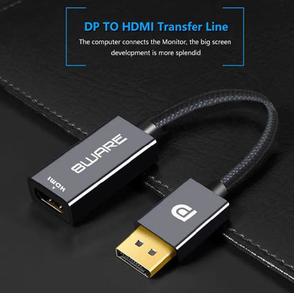 8ware DisplayPort DP to HDMI Adapter Converter Cable 15cm - Male to Female 1080P Gold-Plated for... - Image 4