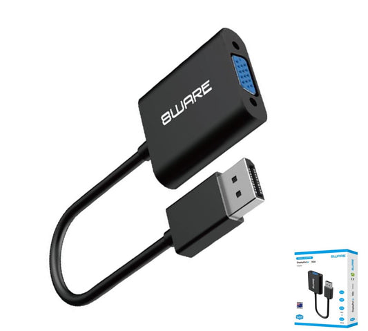 8ware DisplayPort DP to VGA Adapter Converter Cable Male to Female Retail Pack 4K Gold-Plated for...