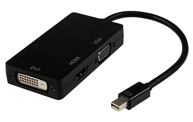 8ware 3 in1 Thunderbolt Mini DP DisplayPort to HDMI DVI VGA Hub Adapter Converter Cable for MacBo...