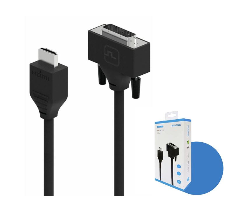 8ware Pro Series 2M HDMI to DVI cable Male to Male Nickel plated high performance 30AWG OD6.0 Cop...