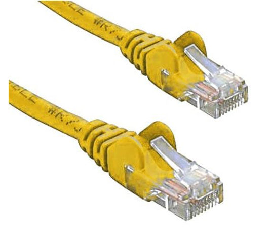 8ware CAT5e Cable 25cm / 0.25m - Yellow Color Premium RJ45 Ethernet Network LAN UTP Patch Cord 26...