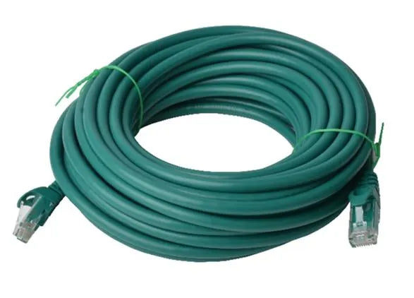 8Ware CAT6 Cable 20m - Green Premium RJ45 Ethernet Network LAN UTP Patch Cord 26AWG CU Jacket - C...