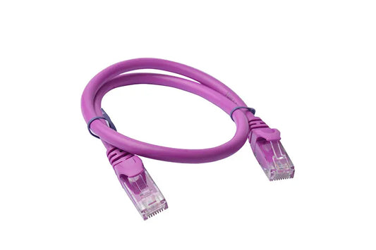 8Ware CAT6A Cable 0.25m (25cm) - Purple Color RJ45 Ethernet Network LAN UTP Patch Cord Snagless...