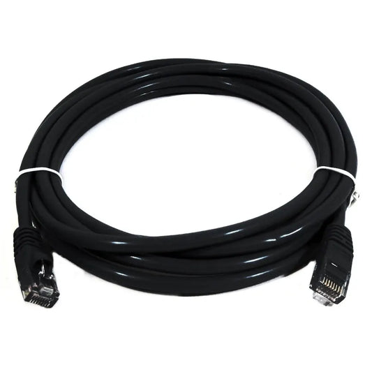 8Ware CAT6A Cable 0.5m (50cm) - Black Color RJ45 Ethernet Network LAN UTP Patch Cord Snagless - C...