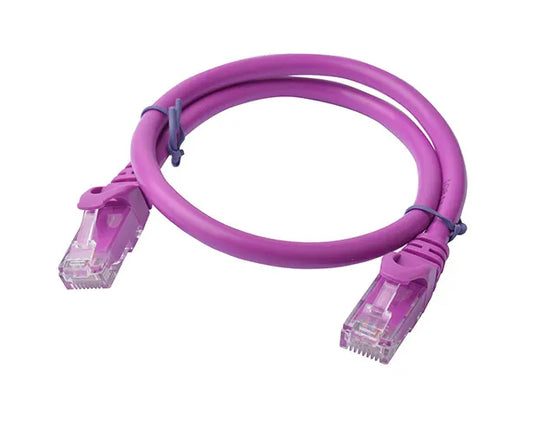 8Ware CAT6A Cable 0.5m (50cm) - Purple Color RJ45 Ethernet Network LAN UTP Patch Cord Snagless...