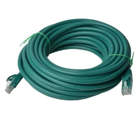 8Ware CAT6A Cable 15m - Green Color RJ45 Ethernet Network LAN UTP Patch Cord Snagless - Cables