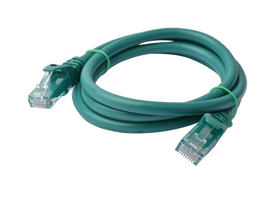 8Ware CAT6A Cable 1m - Green Color RJ45 Ethernet Network LAN UTP Patch Cord Snagless - Cables