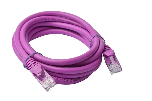 8Ware CAT6A Cable 2m - Purple Color RJ45 Ethernet Network LAN UTP Patch Cord Snagless - Cables