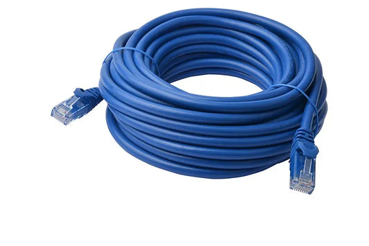 8Ware CAT6A Cable 50m - Blue Color RJ45 Ethernet Network LAN UTP Patch Cord Snagless - Cables