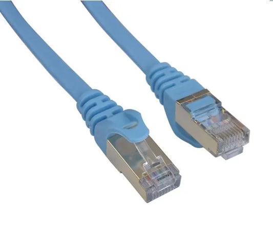 8Ware CAT7 Cable 0.5m (50cm) - Blue Color RJ45 Ethernet Network LAN UTP Patch Cord Snagless Flat...