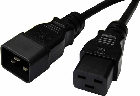 8Ware 1m Power Extension Cable Lead 15A IEC C19 to IEC C20 Male to Female for UPS PDU PC Servers...