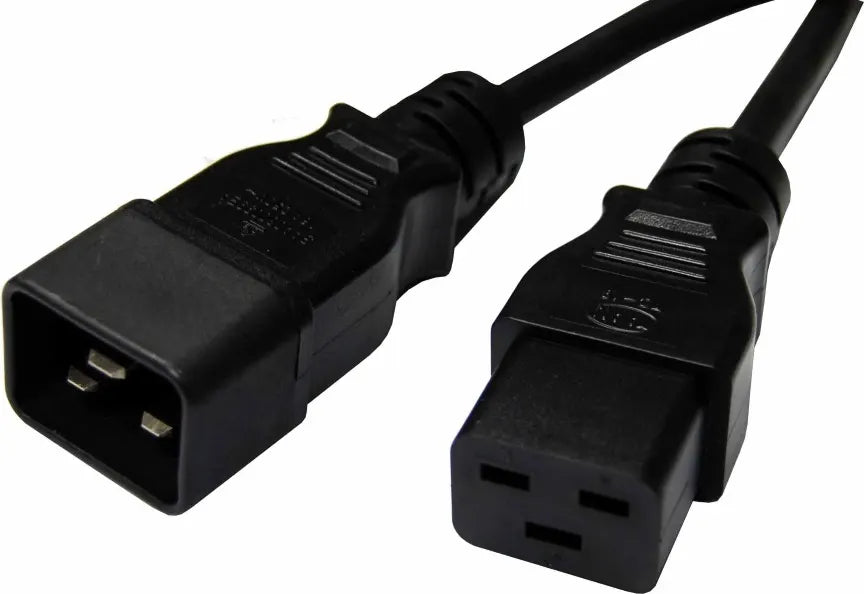 8Ware 2m Power Extension Cable Lead 15A IEC-C19 to IEC-C20 Male to Female for UPS PDU PC Servers...