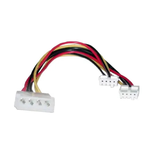 8Ware Molex Power Splitter Cable 20cm 2x3.5' to 1x5.25' Female to Male - Cables