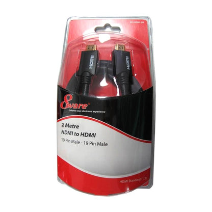 8Ware HDMI Cable 2m - V1.4 19pin M-M Male to Male Gold Plated 3D 1080p Full HD High Speed with Et... - Image 2