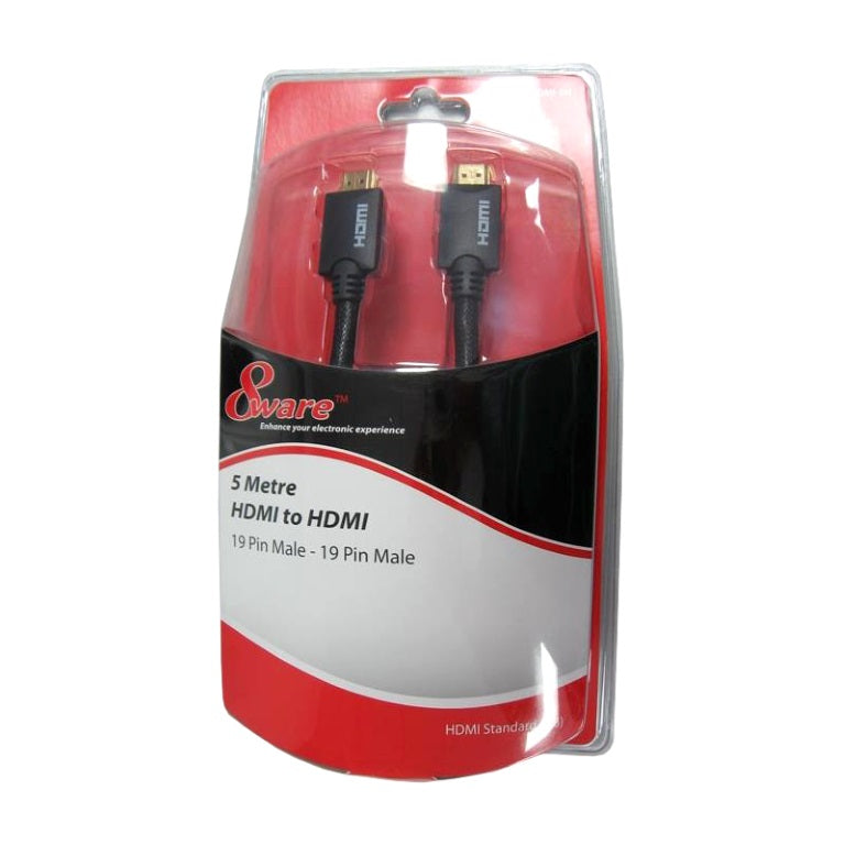 8Ware HDMI Cable 5m - Blister Pack V1.4 19pin M-M Male to Male Gold Plated 3D 1080p Full HD High... - Image 2