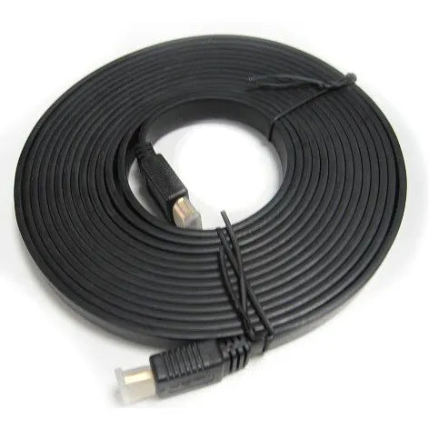 8Ware Flat HDMI Cable 2m - V1.4 19pin M-M Male to Male Gold Plated 3D 1080p Full HD High Speed wi...
