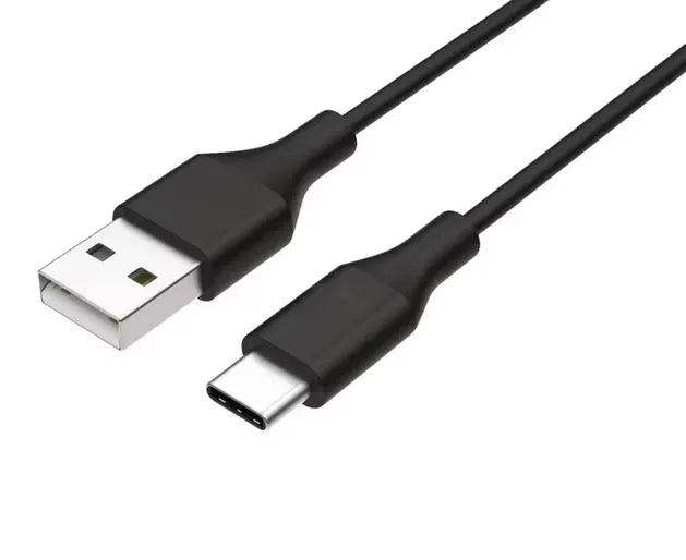 8ware 1m USB-C Type-C Data Sync Charger Cable Black Strong Braided Heavy Duty Charging for Samsun...