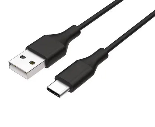 8ware 1m USB-C Type-C Data Sync Charger Cable Black Strong Braided Heavy Duty Charging for Samsun...