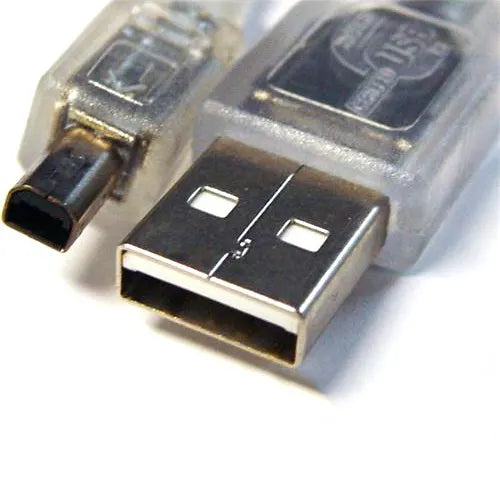 8Ware USB 2.0 Cable 3m A to B 4-pin Mini Transparent Metal Sheath UL Approved - Cables
