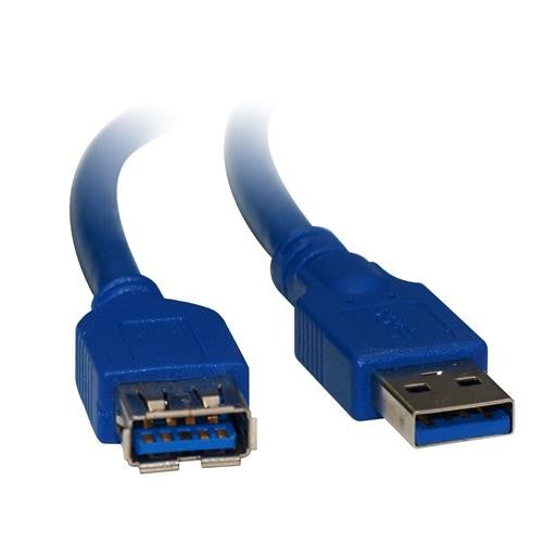 8Ware USB 3.0 Extension Cable 2m A to A Male to Female Blue - Cables