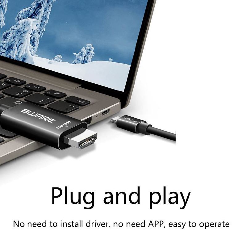 8ware 1m USB-C to HDMI 4K Male to Male Adapter Converter Cable Retail Pack for PC Notebook iPad... - Image 4