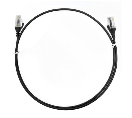 8ware CAT6 Ultra Thin Slim Cable 5m / 500cm - Black Color Premium RJ45 Ethernet Network LAN UTP P...