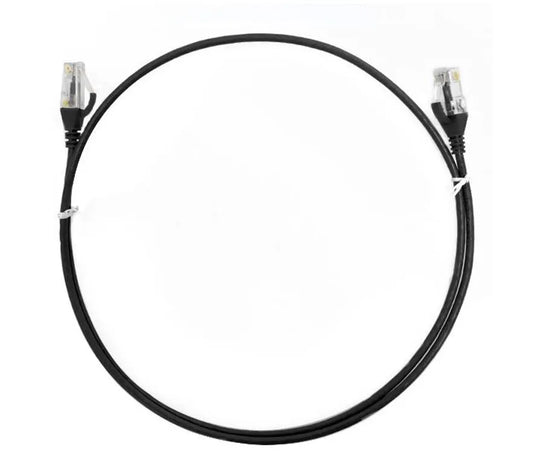 8ware CAT6 Ultra Thin Slim Cable 5m / 500cm - Black Color Premium RJ45 Ethernet Network LAN UTP P...