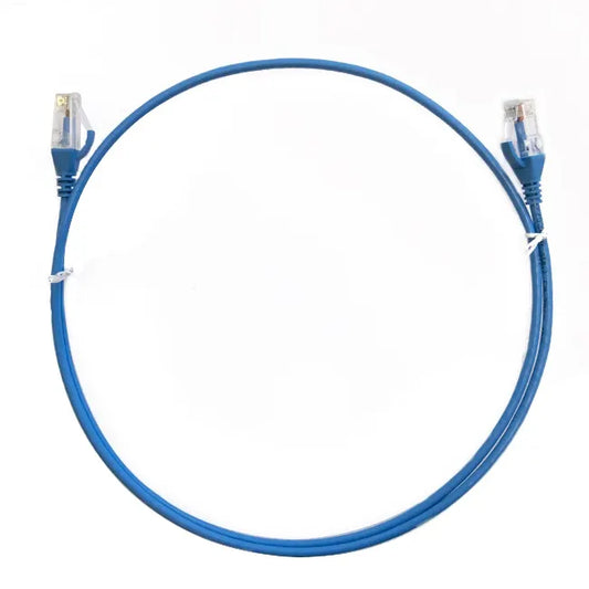 8ware CAT6 Ultra Thin Slim Cable 1m / 100cm - Blue Color Premium RJ45 Ethernet Network LAN UTP Pa...