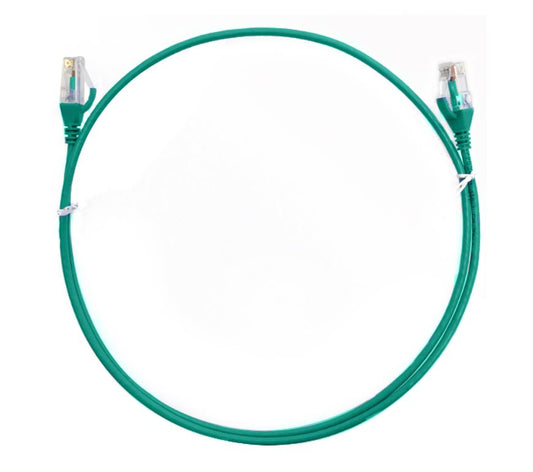 8ware CAT6 Ultra Thin Slim Cable 1m / 100cm - Green Color Premium RJ45 Ethernet Network LAN UTP P...
