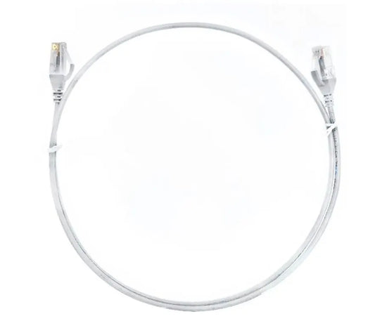 8ware CAT6 Ultra Thin Slim Cable 3m / 300cm - White Color Premium RJ45 Ethernet Network LAN UTP P...