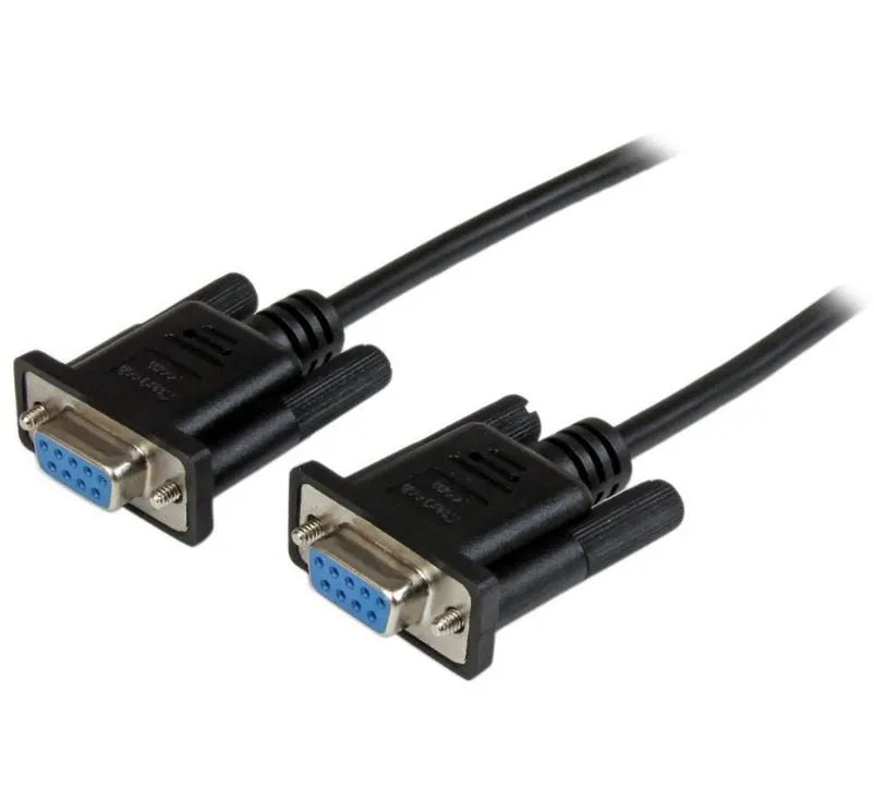 Astrotek 3m Serial RS232 Null Modem Cable - DB9 Female to Female 9 pin Wired Crossover for Data T...