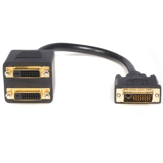 Astrotek DVI-D Splitter Cable 24+1 pins Male to 2x Female Gold Plated - Cables