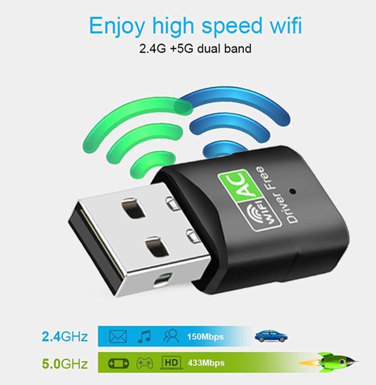 Astrotek AC600 mini Wireless USB Adapter Nano Dual Band WiFi External LAN Network Adaptor for PC... - Image 2